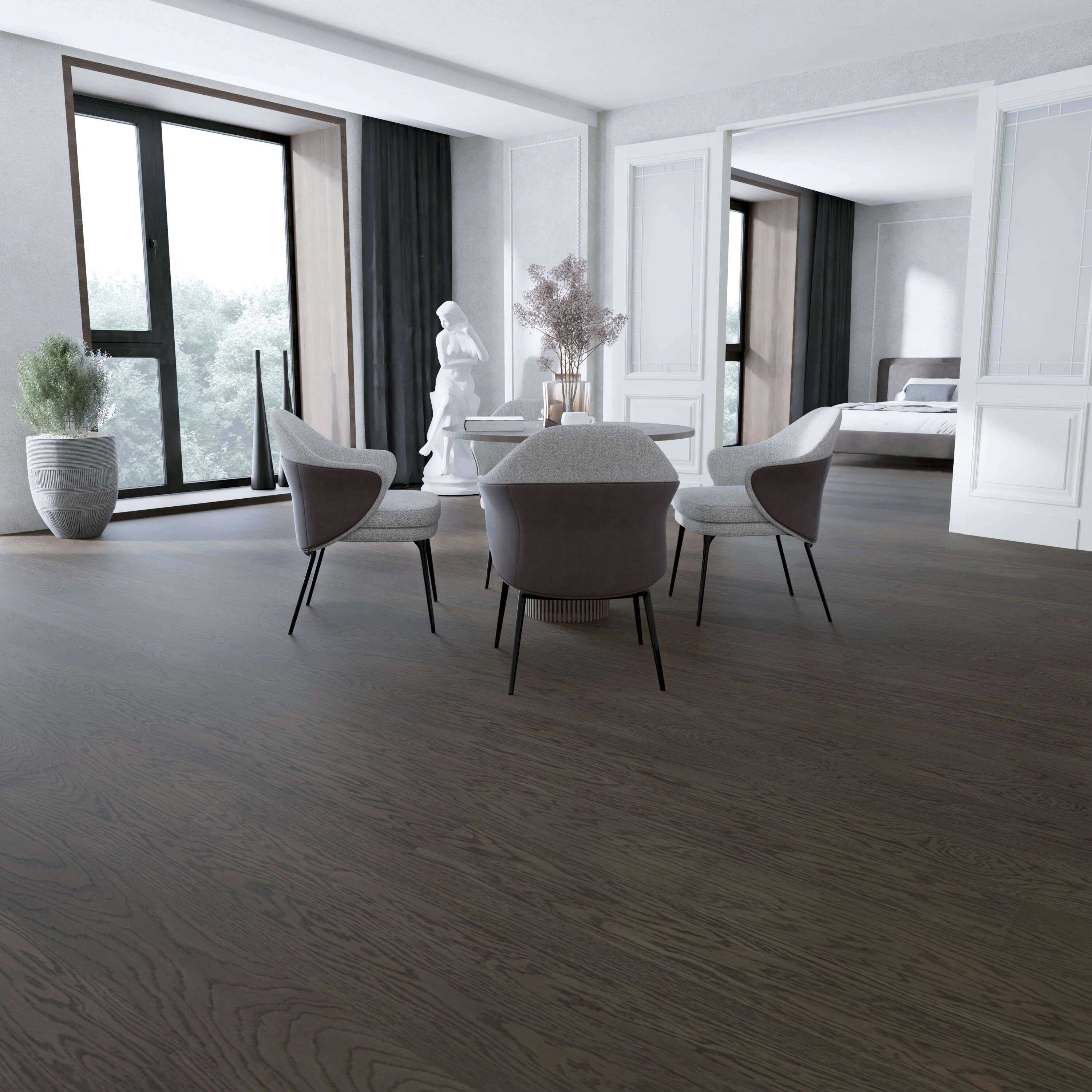 Oak 1 Click W Nova Eco Elite Lava Grey Extra Matt Lacquered