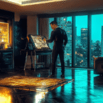 Паркет для теплого пола, красиво уложенный в современном интерьере.